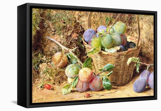 Plums (W/C)-William Henry Hunt-Framed Premier Image Canvas