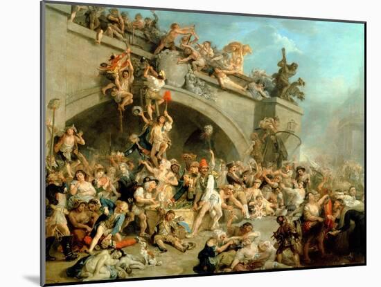 Plunder of the King's Wine Cellar, 10th August 1792-Johann Zoffany-Mounted Giclee Print