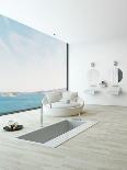 A White Bedroom Interior with Large Bed-PlusONE-Photographic Print