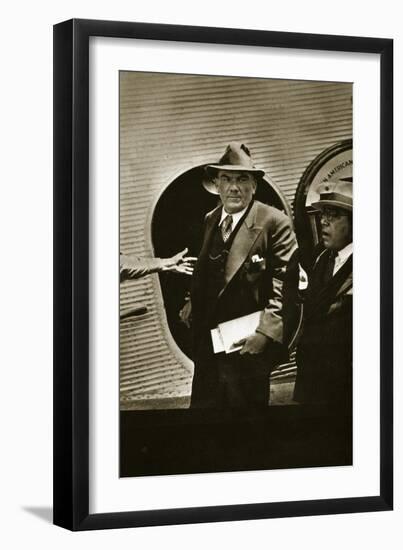 Plutarco Elias Calles Being Sent into Exile in the United States by Lazaro Cardenas, 9th April 1936-null-Framed Giclee Print