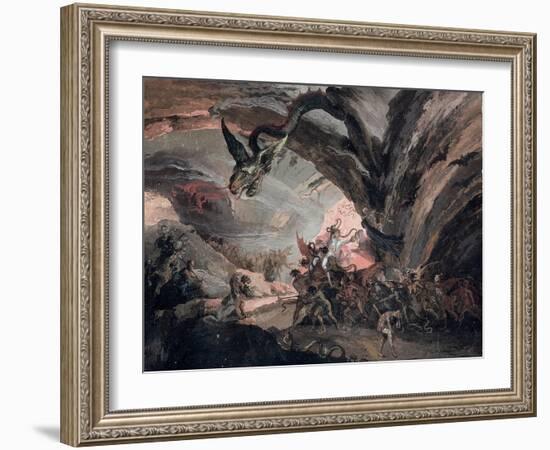 Pluto and a Harlequin in Hell-Giuseppe Bernardino Bison-Framed Giclee Print