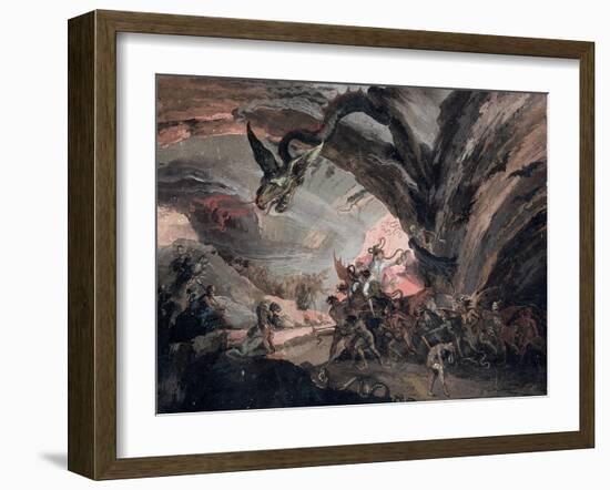 Pluto and a Harlequin in Hell-Giuseppe Bernardino Bison-Framed Giclee Print