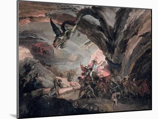 Pluto and a Harlequin in Hell-Giuseppe Bernardino Bison-Mounted Giclee Print