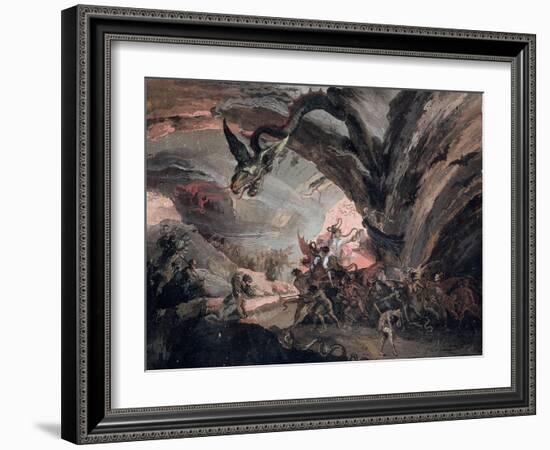 Pluto and a Harlequin in Hell-Giuseppe Bernardino Bison-Framed Giclee Print