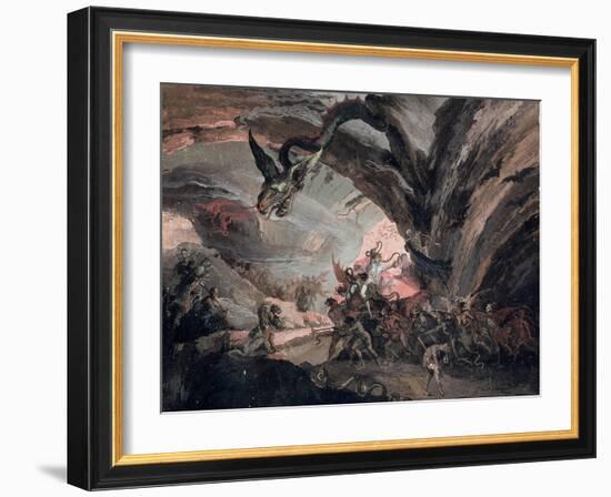 Pluto and a Harlequin in Hell-Giuseppe Bernardino Bison-Framed Giclee Print