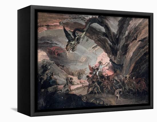 Pluto and a Harlequin in Hell-Giuseppe Bernardino Bison-Framed Premier Image Canvas