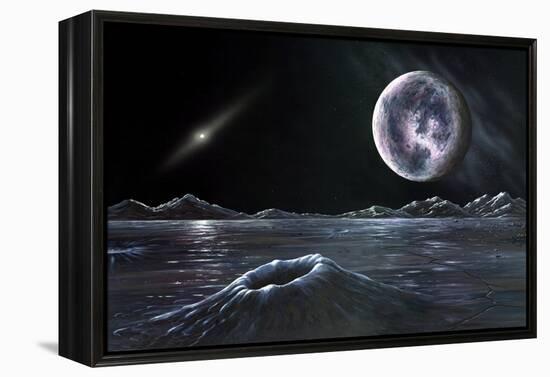 Pluto Seen From Charon, Artwork-Richard Bizley-Framed Premier Image Canvas