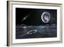 Pluto Seen From Charon, Artwork-Richard Bizley-Framed Photographic Print