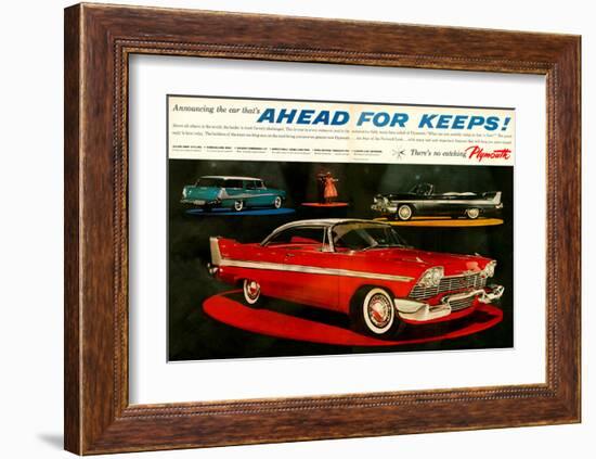 Plymouth - Ahead for Keeps!-null-Framed Art Print