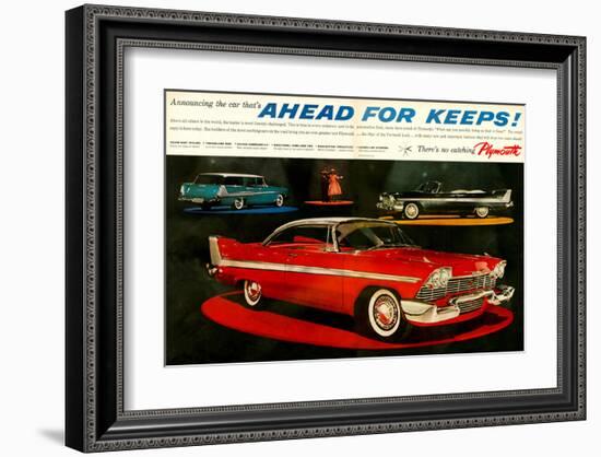 Plymouth - Ahead for Keeps!-null-Framed Art Print