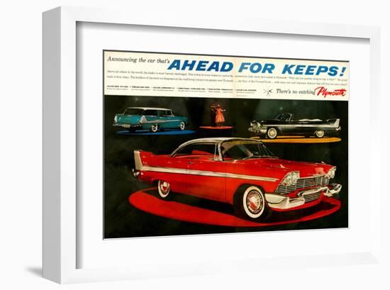 Plymouth - Ahead for Keeps!-null-Framed Art Print