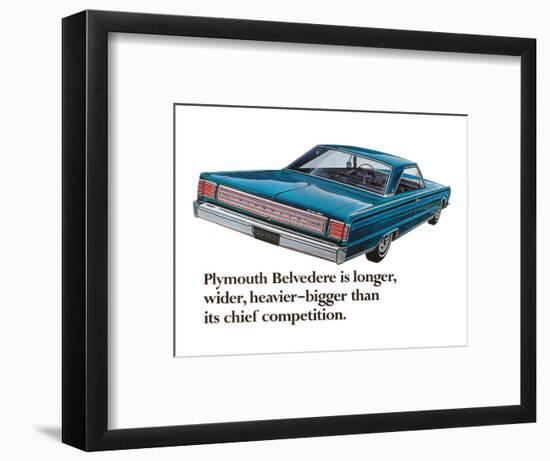 Plymouth Belvedere is Longer…-null-Framed Art Print