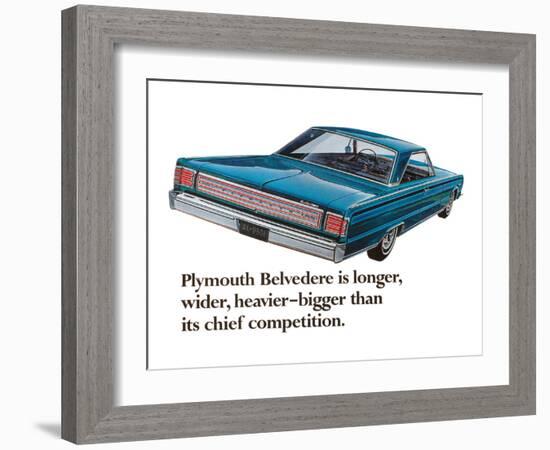 Plymouth Belvedere is Longer…-null-Framed Art Print