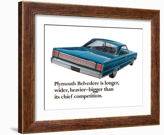 Plymouth Belvedere is Longer…-null-Framed Art Print