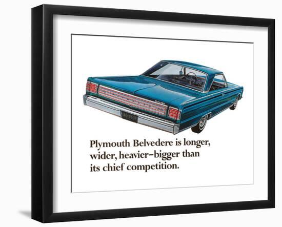 Plymouth Belvedere is Longer…-null-Framed Art Print