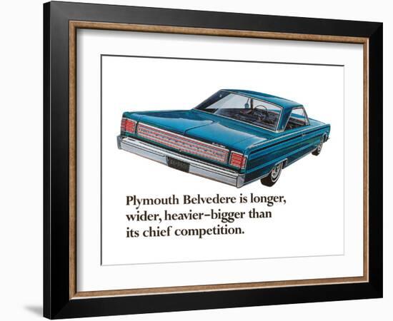 Plymouth Belvedere is Longer…-null-Framed Art Print