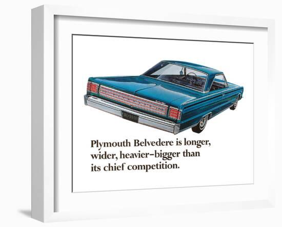 Plymouth Belvedere is Longer…-null-Framed Art Print