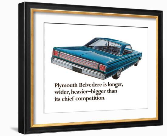 Plymouth Belvedere is Longer…-null-Framed Art Print