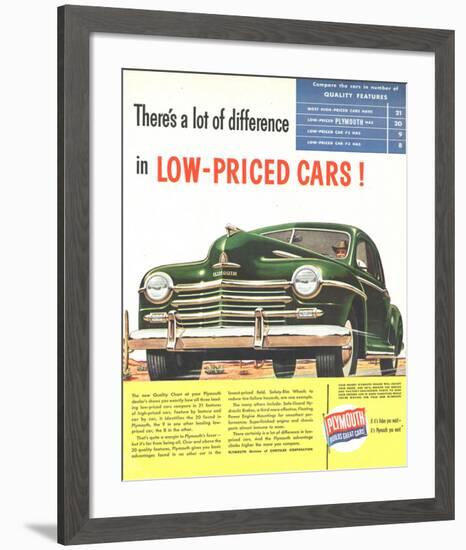 Plymouth Builds Great Cars-null-Framed Premium Giclee Print