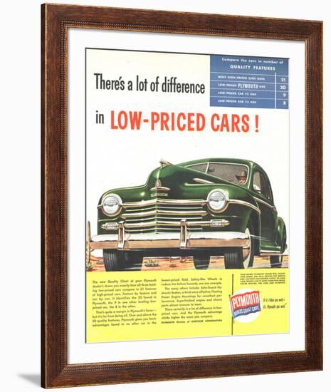 Plymouth Builds Great Cars-null-Framed Premium Giclee Print