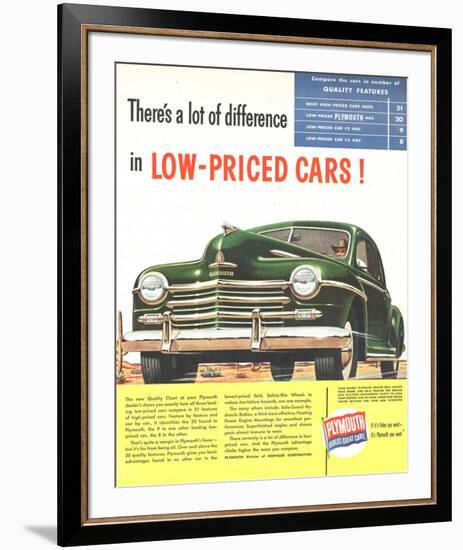 Plymouth Builds Great Cars-null-Framed Premium Giclee Print