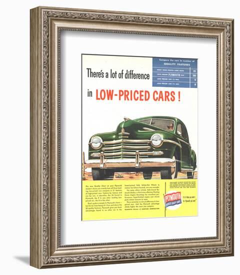 Plymouth Builds Great Cars-null-Framed Art Print