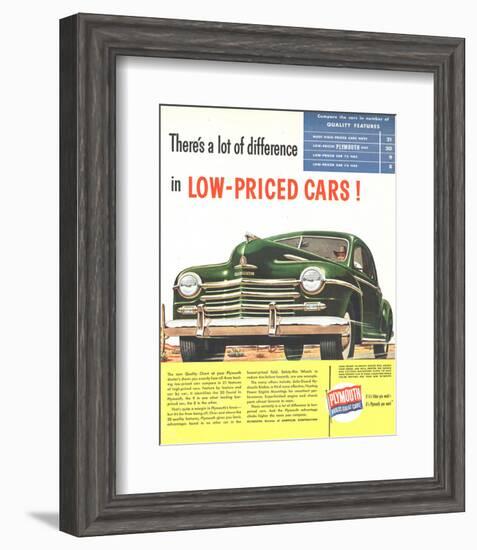 Plymouth Builds Great Cars-null-Framed Art Print