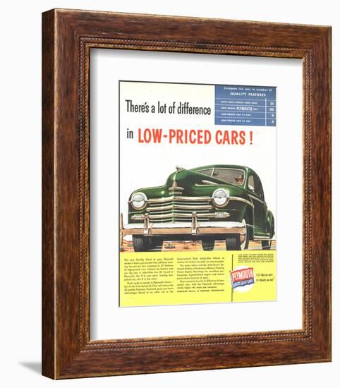 Plymouth Builds Great Cars-null-Framed Art Print