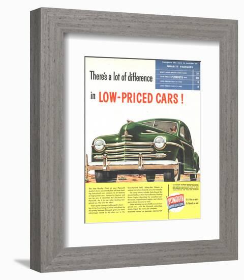 Plymouth Builds Great Cars-null-Framed Art Print