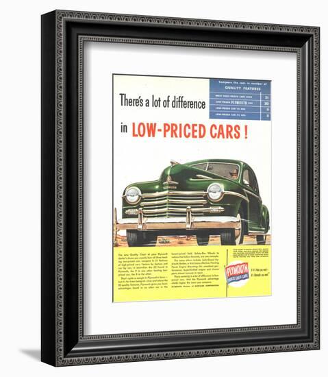 Plymouth Builds Great Cars-null-Framed Art Print