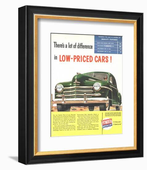 Plymouth Builds Great Cars-null-Framed Art Print