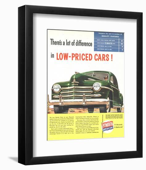 Plymouth Builds Great Cars-null-Framed Art Print