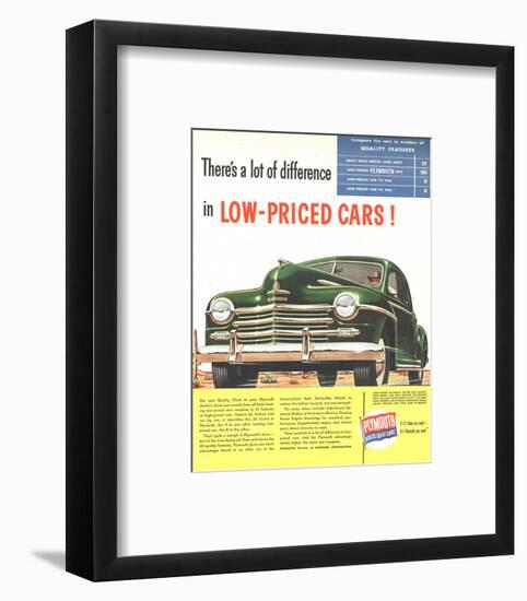 Plymouth Builds Great Cars-null-Framed Art Print