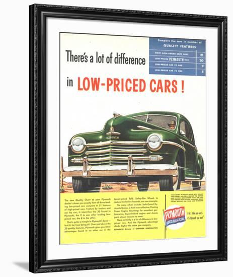 Plymouth Builds Great Cars-null-Framed Art Print