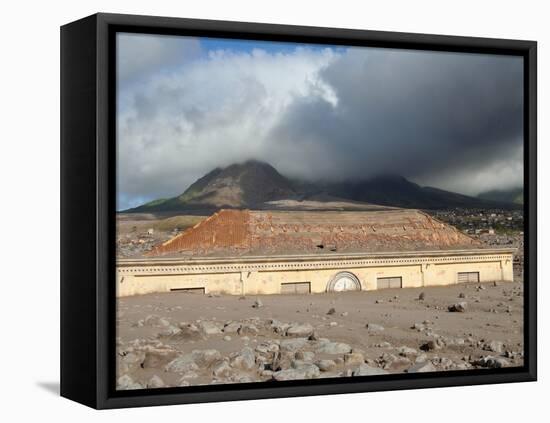 Plymouth Courthouse Buried in Lahar Deposits from Soufriere Hills Volcano, Montserrat, Caribbean-Stocktrek Images-Framed Premier Image Canvas