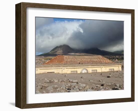 Plymouth Courthouse Buried in Lahar Deposits from Soufriere Hills Volcano, Montserrat, Caribbean-Stocktrek Images-Framed Photographic Print