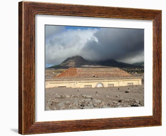 Plymouth Courthouse Buried in Lahar Deposits from Soufriere Hills Volcano, Montserrat, Caribbean-Stocktrek Images-Framed Photographic Print