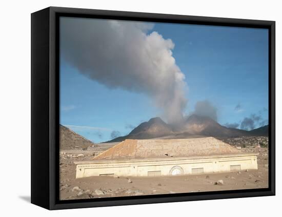 Plymouth Courthouse Buried in Lahar Deposits from Soufriere Hills Volcano, Montserrat, Caribbean-Stocktrek Images-Framed Premier Image Canvas