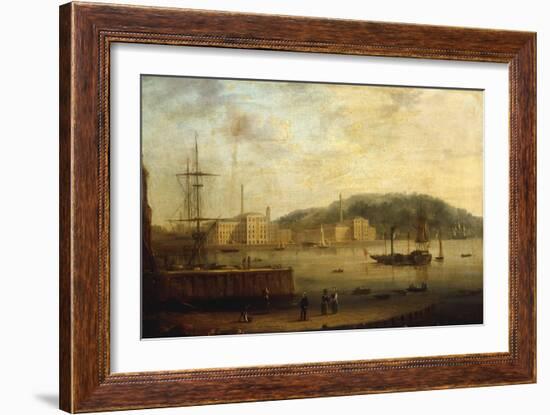 Plymouth Harbour with the Royal William Victualling Yard-William Daniell-Framed Giclee Print