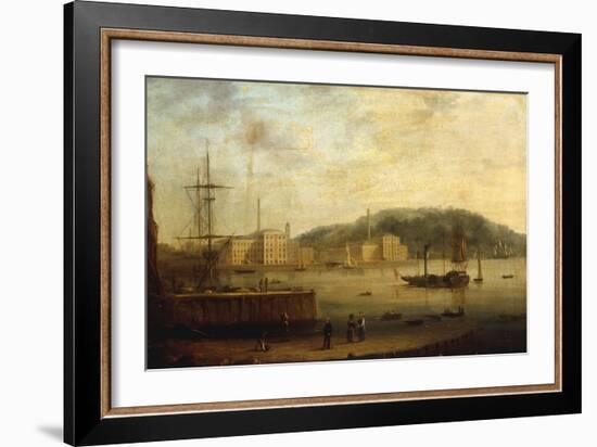 Plymouth Harbour with the Royal William Victualling Yard-William Daniell-Framed Giclee Print