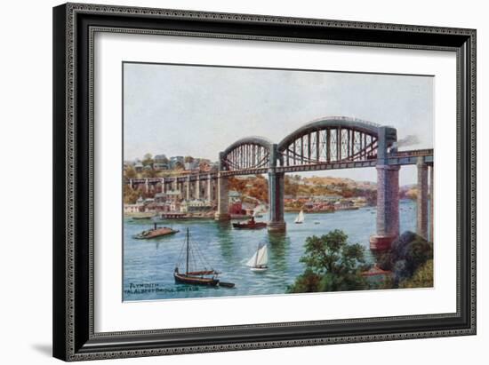 Plymouth, Royal Albert Bridge, Saltash-Alfred Robert Quinton-Framed Giclee Print