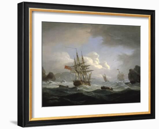 Plymouth Sound, 1829-Thomas Luny-Framed Giclee Print