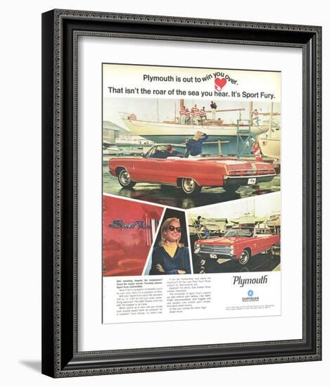 Plymouth Sport Fury Convertible-null-Framed Art Print