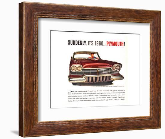 Plymouth - Suddenly It's 1960-null-Framed Art Print