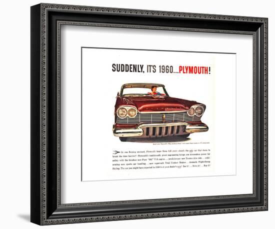 Plymouth - Suddenly It's 1960-null-Framed Art Print