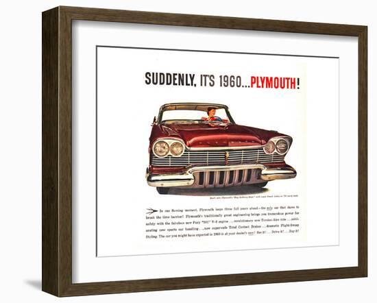 Plymouth - Suddenly It's 1960-null-Framed Art Print