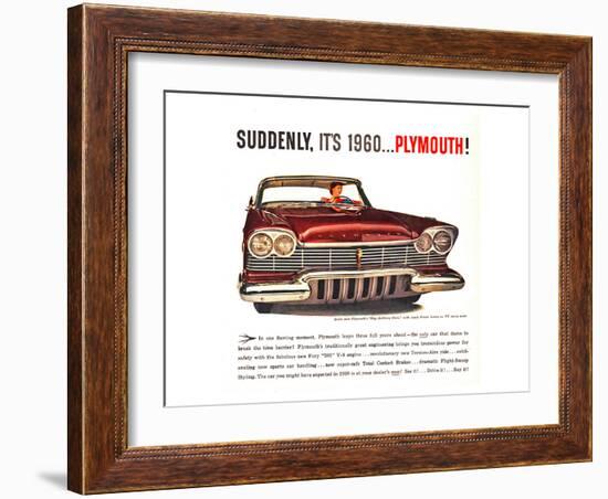 Plymouth - Suddenly It's 1960-null-Framed Art Print