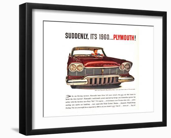 Plymouth - Suddenly It's 1960-null-Framed Art Print