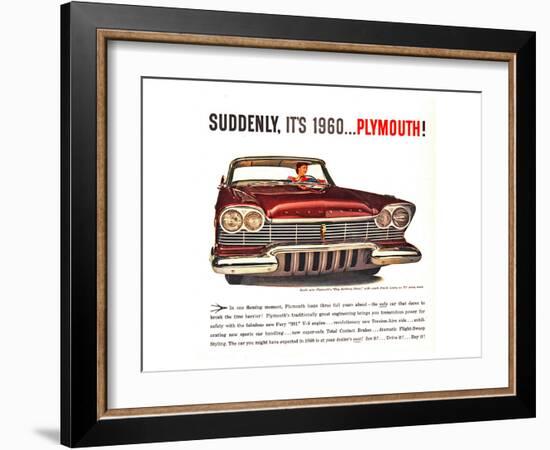 Plymouth - Suddenly It's 1960-null-Framed Art Print