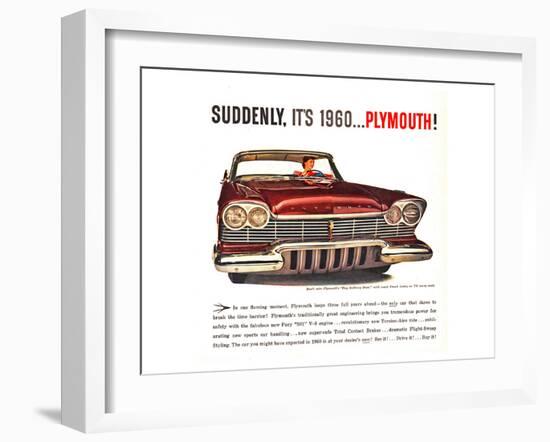 Plymouth - Suddenly It's 1960-null-Framed Art Print